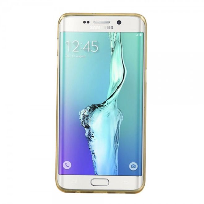 Galaxy S6 Edge Plus Lenuo Lotto Series Dünnes, elastisches Plastik Case - braun