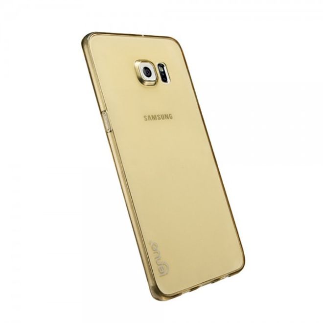 Galaxy S6 Edge Plus Lenuo Lotto Series Dünnes, elastisches Plastik Case - braun