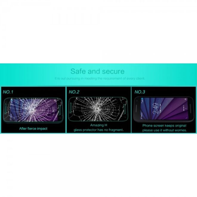 Motorola Moto G (3 Gen) Glas Anti-Explosions Schutzfolie aus gehärtetem von Nillkin mit Stärke H