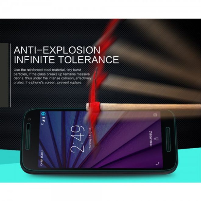 Motorola Moto G (3 Gen) Glas Anti-Explosions Schutzfolie aus gehärtetem von Nillkin mit Stärke H+