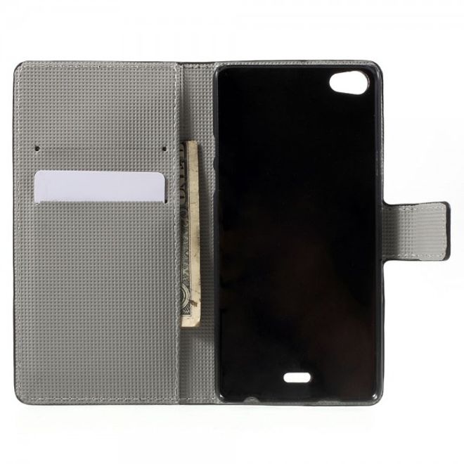 Wiko Highway Pure 4G Leder Case mit UK Flagge retro-style