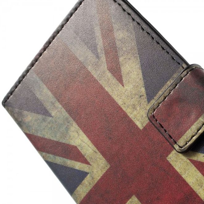 Wiko Highway Pure 4G Leder Case mit UK Flagge retro-style