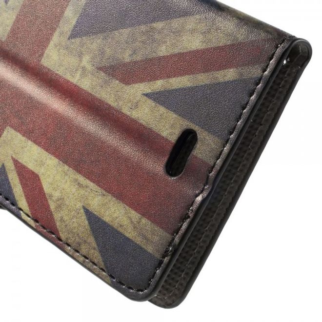 Wiko Highway Pure 4G Leder Case mit UK Flagge retro-style
