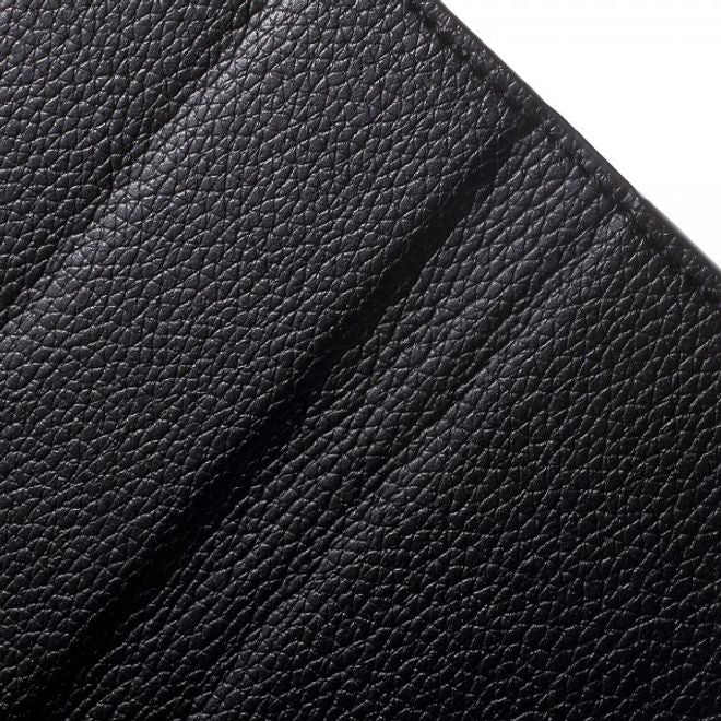 Wiko Bloom 2 Leder Flip Case mit Litchitextur und Standfunktion - schwarz