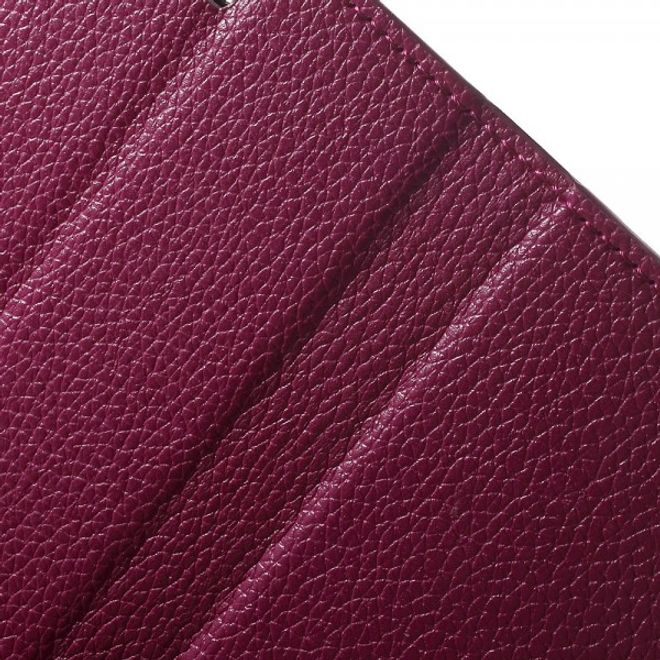 Wiko Bloom 2 Leder Flip Case mit Litchitextur und Standfunktion - rosa