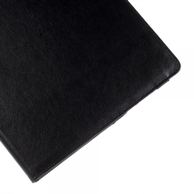 Étui en cuir rotatif à 360° pour iPad Pro 12,9 pouces avec sangle élastique - Noir