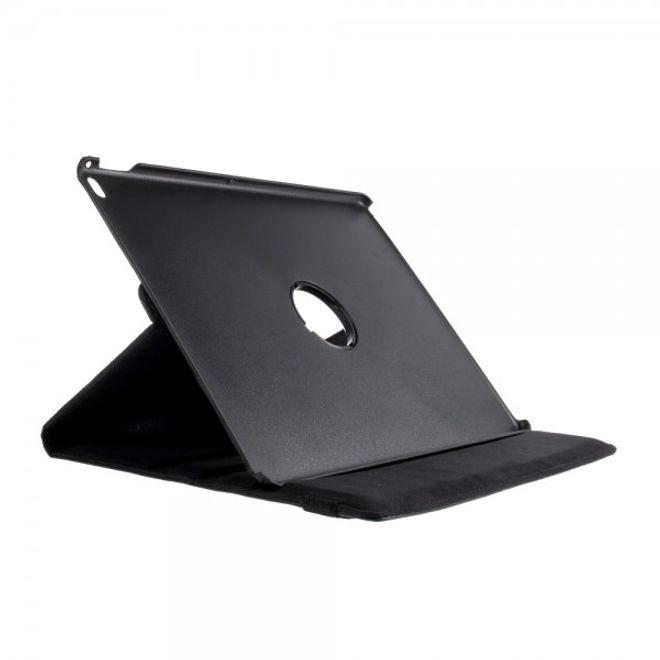 Étui en cuir rotatif à 360° pour iPad Pro 12,9 pouces avec sangle élastique - Noir