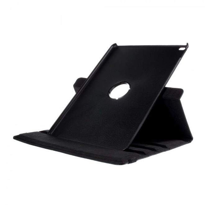 Étui en cuir rotatif à 360° pour iPad Pro 12,9 pouces avec sangle élastique - Noir