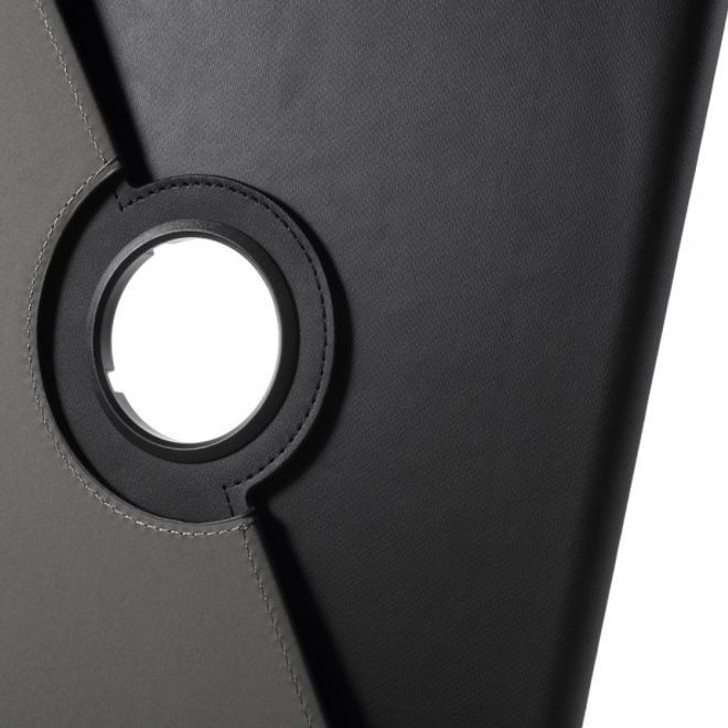 Étui intelligent en cuir pour iPad Pro 12,9 pouces, avec texture textile et fonction support - noir