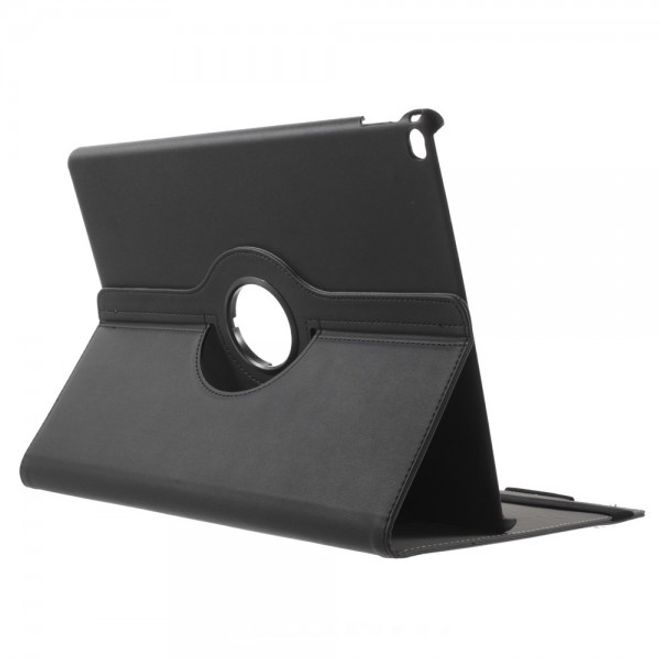 Étui intelligent en cuir pour iPad Pro 12,9 pouces, avec texture textile et fonction support - noir