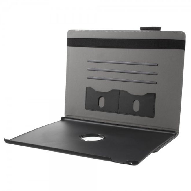 Étui intelligent en cuir pour iPad Pro 12,9 pouces, avec texture textile et fonction support - noir
