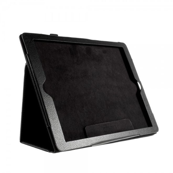 iPad Pro 12.9 Schutzhülle - Leder Bookcover mit Standfunktion - schwarz