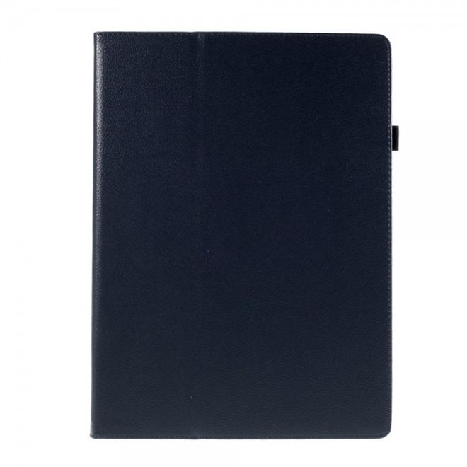 iPad Pro 12.9 Klassisches Leder Case mit Litchitextur und Standfunktion - dunkelblau