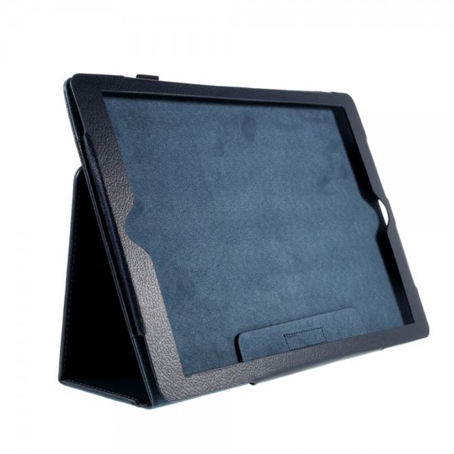 iPad Pro 12.9 Klassisches Leder Case mit Litchitextur und Standfunktion - dunkelblau