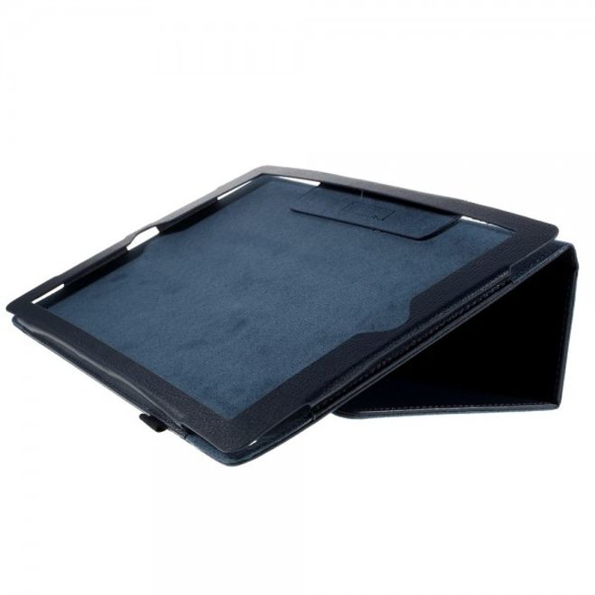 iPad Pro 12.9 Klassisches Leder Case mit Litchitextur und Standfunktion - dunkelblau