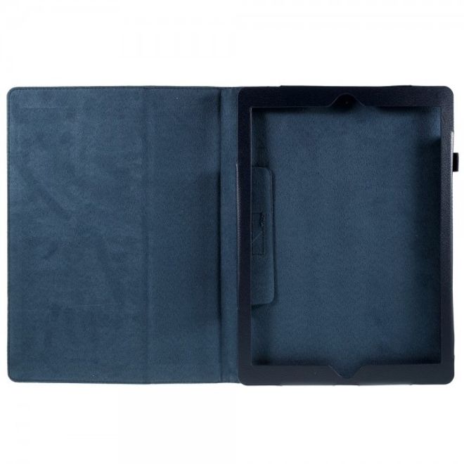 iPad Pro 12.9 Klassisches Leder Case mit Litchitextur und Standfunktion - dunkelblau