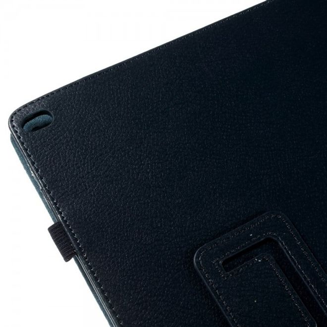 iPad Pro 12.9 Klassisches Leder Case mit Litchitextur und Standfunktion - dunkelblau