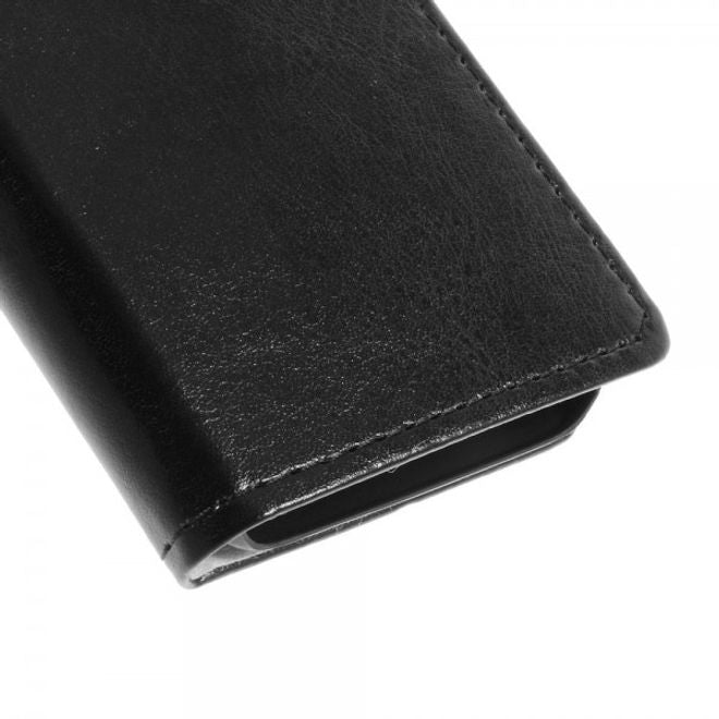 Alcatel One Touch Idol 2 Mini Schickes Crazy Horse Leder Case - schwarz