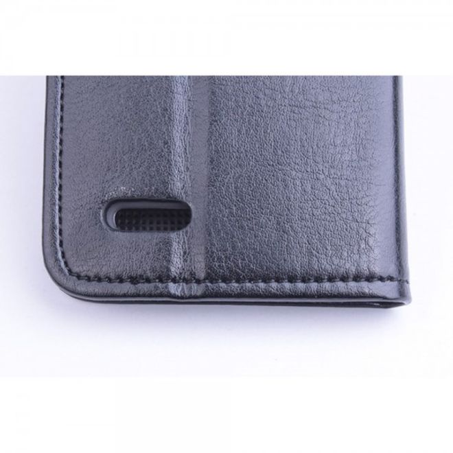 Alcatel One Touch Idol 2 Mini Crazy Horse Leder Case - schwarz