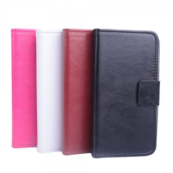 Alcatel One Touch Idol 2 Mini Crazy Horse Leder Case - schwarz