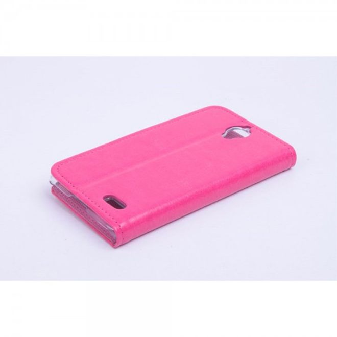 Alcatel One Touch Idol 2 Mini Crazy Horse Leder Case - rosa