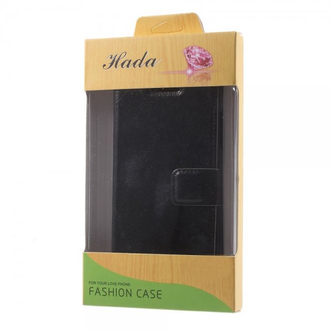 Alcatel One Touch Idol 3 4.7 Klassisches Leder Case mit Standfunktion - schwarz