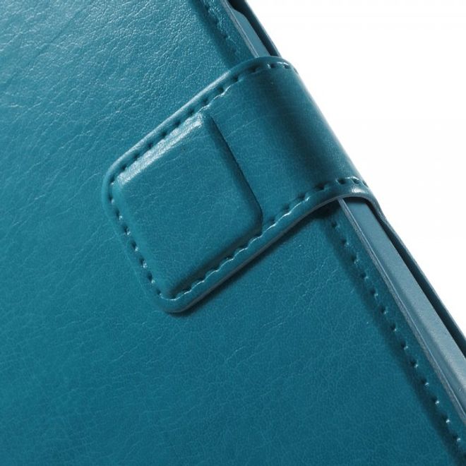 Alcatel One Touch Idol 3 4.7 Klassisches Leder Case mit Standfunktion - blau