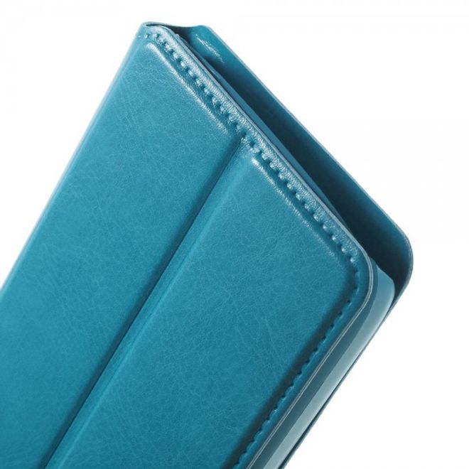 Alcatel One Touch Idol 3 4.7 Klassisches Leder Case mit Standfunktion - blau
