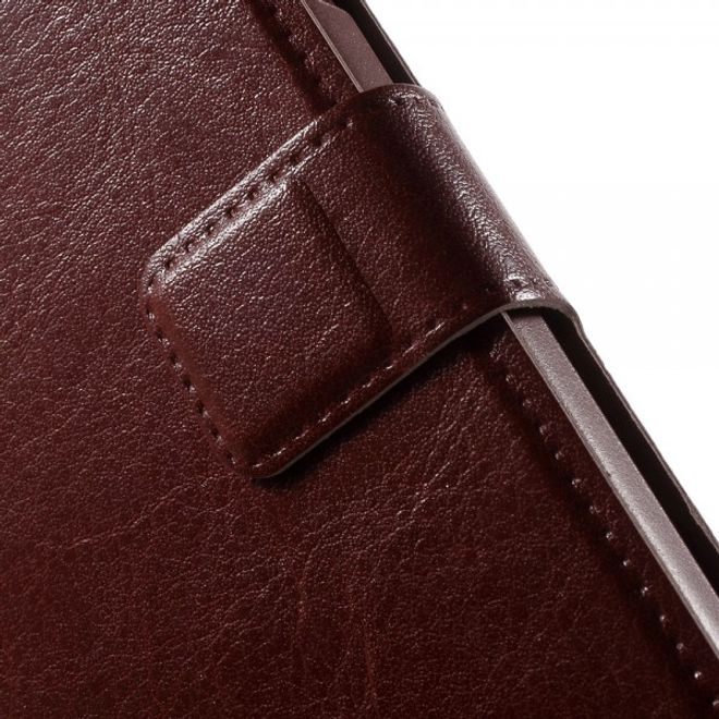 Alcatel One Touch Idol 3 4.7 Klassisches Leder Case mit Standfunktion - braun