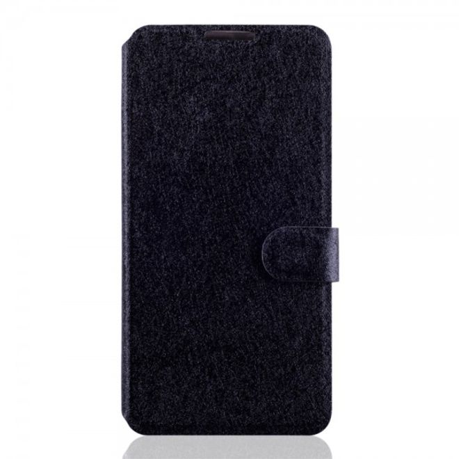 Alcatel One Touch Idol 3 4.7 Leder Case mit seidenartiger Textur und Standfunktion - schwarz