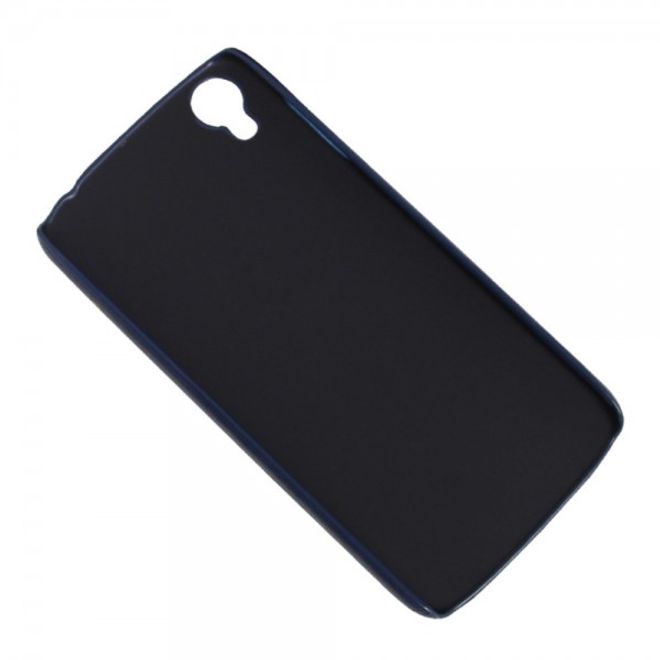 Alcatel One Touch Idol 3 4.7 Hart Plastik Case mit lederartigem Bezug im retro-look - weiss