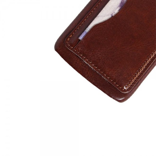Alcatel One Touch Idol 3 4.7 Hart Plastik Case mit lederartigem Bezug im retro-look - braun