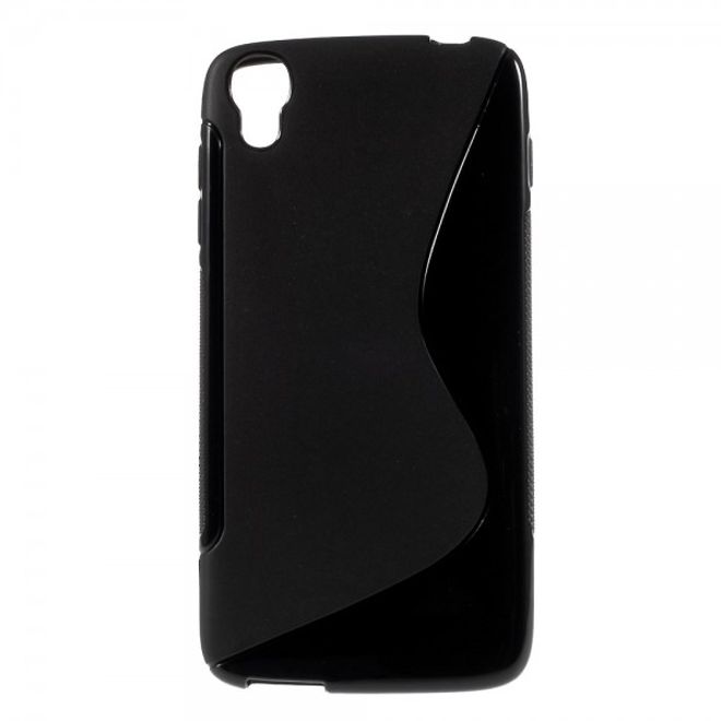 Alcatel One Touch Idol 3 4.7 Elastisches Plastik Case S-Shape - schwarz