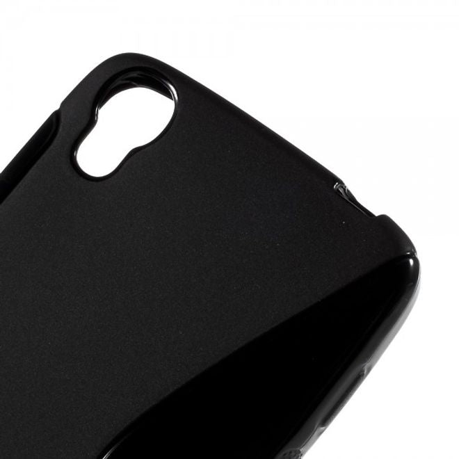 Alcatel One Touch Idol 3 4.7 Elastisches Plastik Case S-Shape - schwarz
