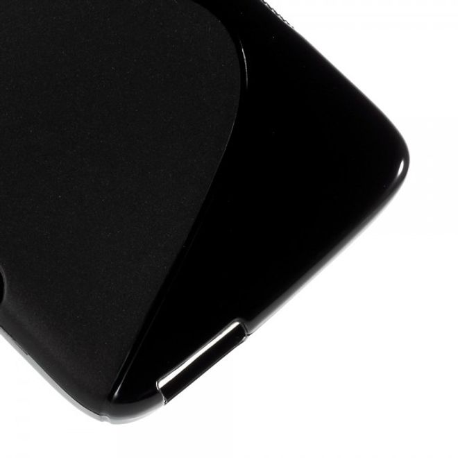 Alcatel One Touch Idol 3 4.7 Elastisches Plastik Case S-Shape - schwarz