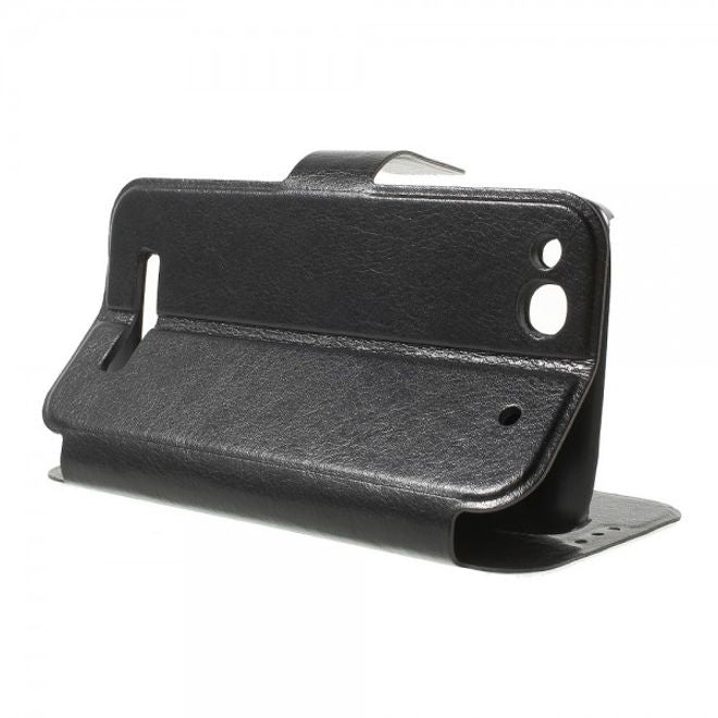 Alcatel One Touch Idol Alpha Crazy Horse Leder Case - schwarz