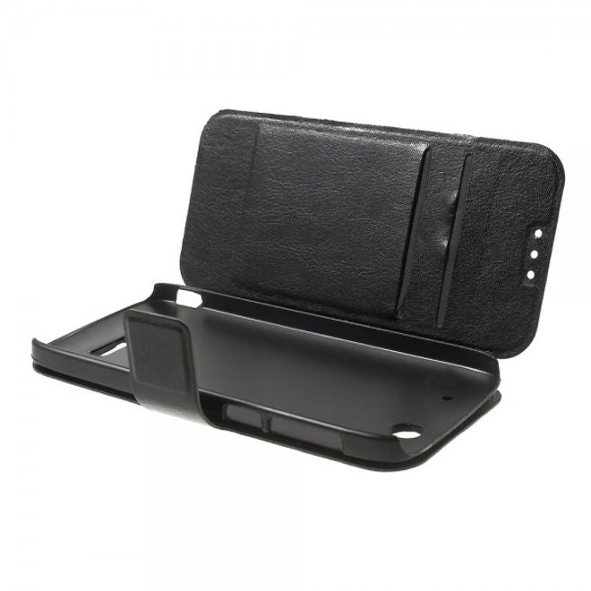 Alcatel One Touch Idol Alpha Crazy Horse Leder Case - schwarz