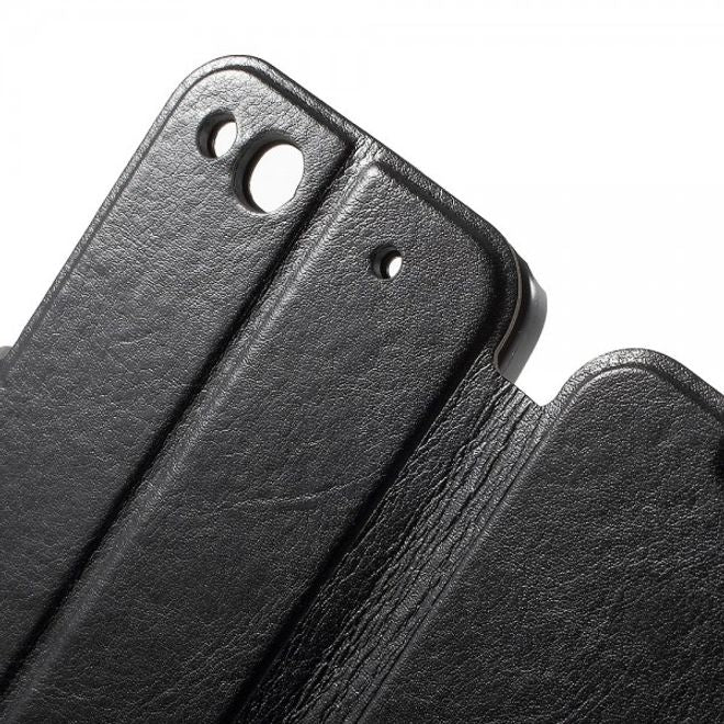 Alcatel One Touch Idol Alpha Crazy Horse Leder Case - schwarz