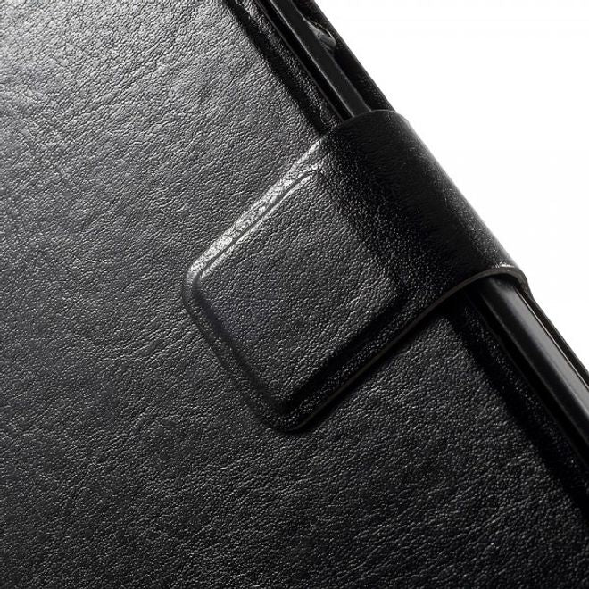 Alcatel One Touch Idol Alpha Crazy Horse Leder Case - schwarz