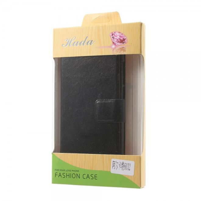 Alcatel One Touch Idol Alpha Crazy Horse Leder Case - schwarz