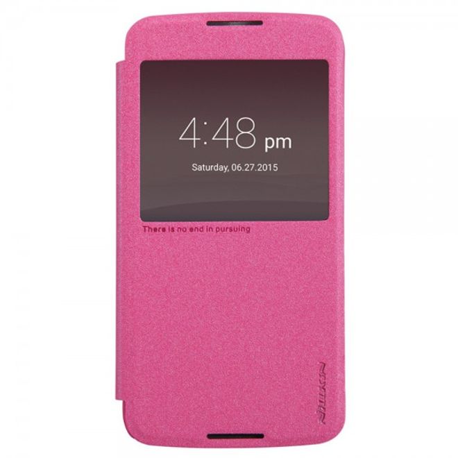 Alcatel One Touch Idol 3 5.5 Nillkin Sparkle Series Leder Case - rosa