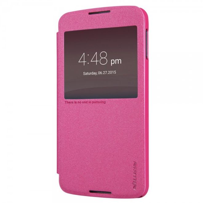 Alcatel One Touch Idol 3 5.5 Nillkin Sparkle Series Leder Case - rosa