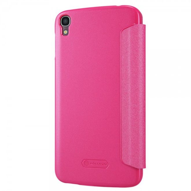 Alcatel One Touch Idol 3 5.5 Nillkin Sparkle Series Leder Case - rosa