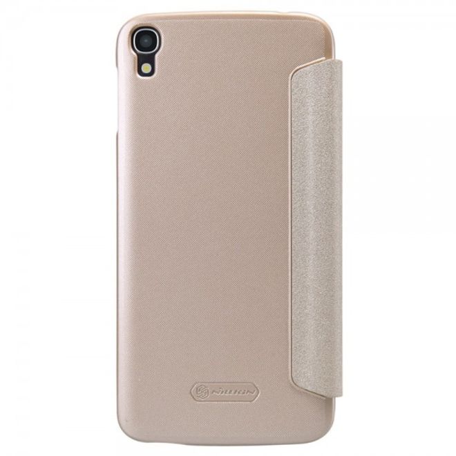 Alcatel One Touch Idol 3 5.5 Nillkin Sparkle Series Leder Case - gold