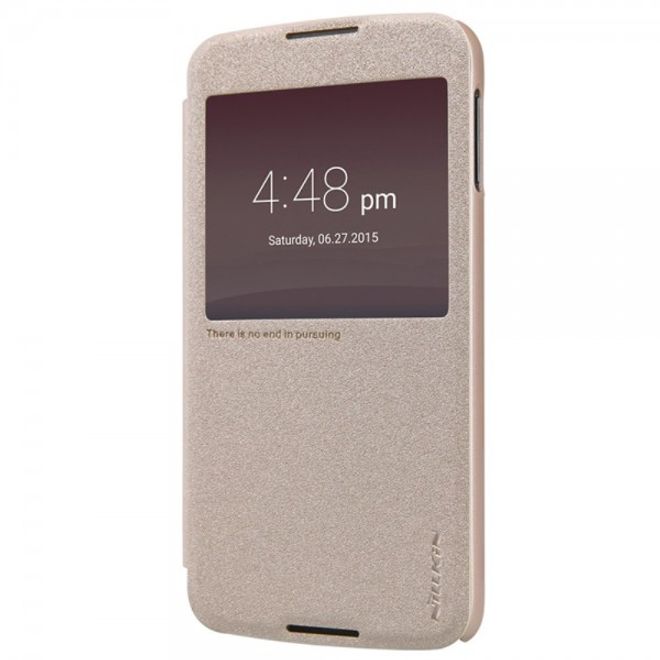 Alcatel One Touch Idol 3 5.5 Nillkin Sparkle Series Leder Case - gold