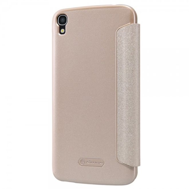 Alcatel One Touch Idol 3 5.5 Nillkin Sparkle Series Leder Case - gold