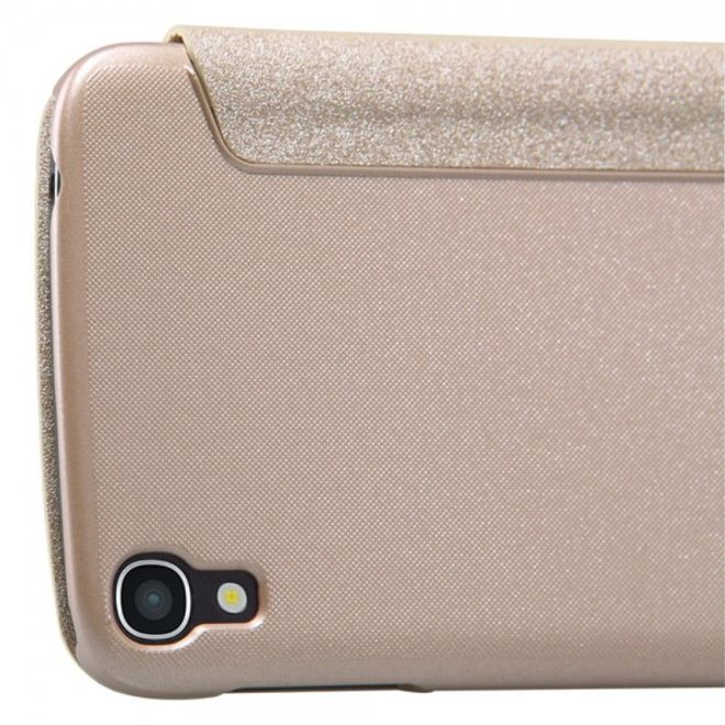 Alcatel One Touch Idol 3 5.5 Nillkin Sparkle Series Leder Case - gold