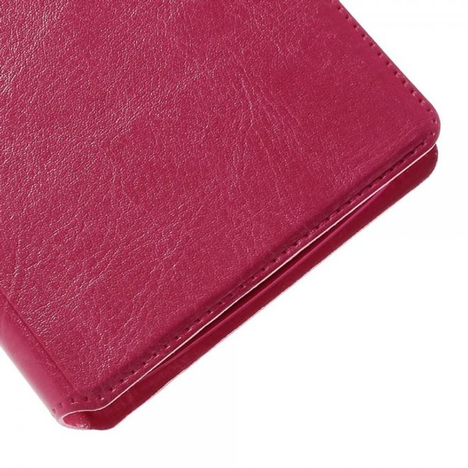 Alcatel One Touch Idol 3 5.5 Crazy Horse Leder Flip Case mit Standfunktion - rosa