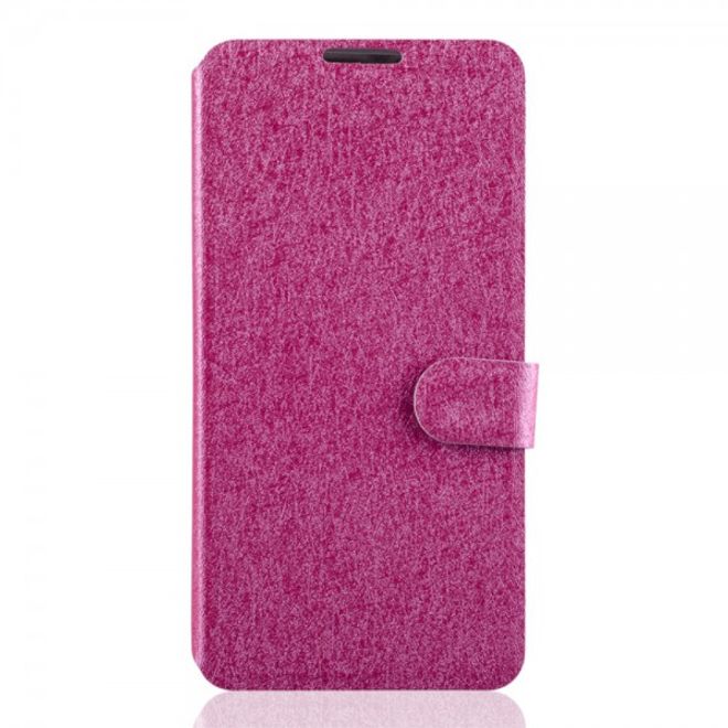 Alcatel One Touch Idol 3 5.5 Leder Case mit seidenartiger Textur und Standfunktion - rosa