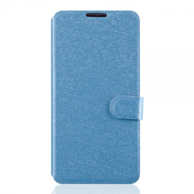 Alcatel One Touch Idol 3 5.5 Leder Case mit seidenartiger Textur und Standfunktion - hellblau